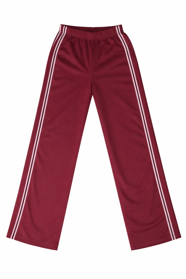 Burgundy Velocity Stripe Street Pants