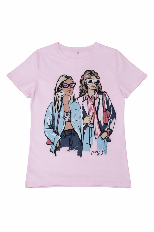 Pink Duo Street Icon Graphic Tee